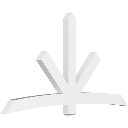 Ekena Millwork Alberta Architectural Grade PVC Gable Bracket, 96"W x 52"H x 4"D x 6"F, 13/12 Pitch GBP096X52X0406ALB00